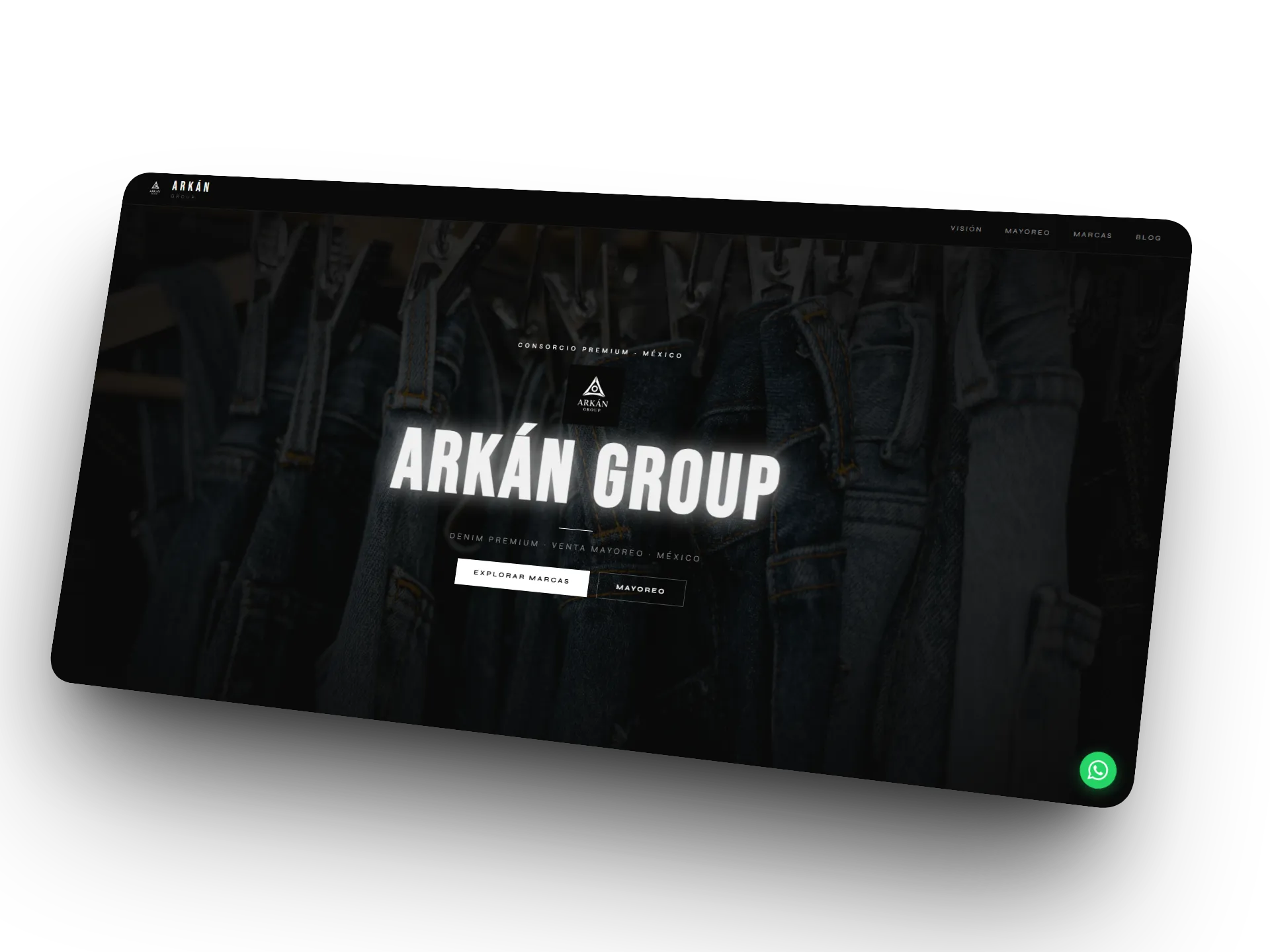 Vista del sitio web de ArkanGroup